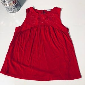 Coral Sleeveless Top